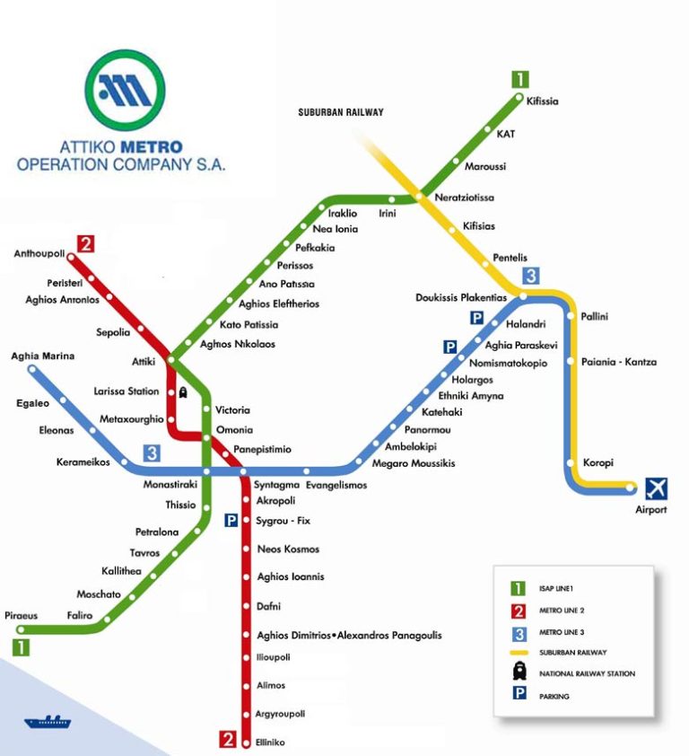 Athens Metro Map