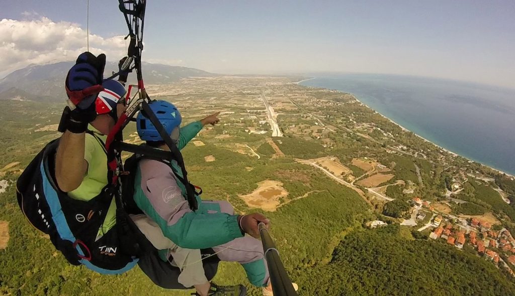 Paragliding Tandem Flight over Mt Olympus