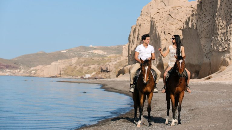 Santorini Horse Riding at Eros Beach